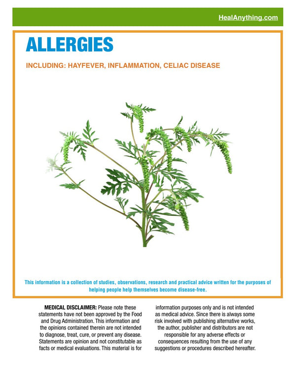 ALLERGIES: Hayfever, Inflammation, & Celiac Disease (54 page e-booklet)