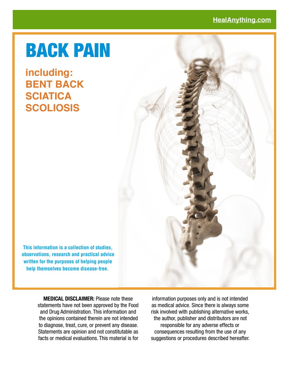 BACK PAIN: Bent Back Sciatica Scoliosis (47 page e-booklet)