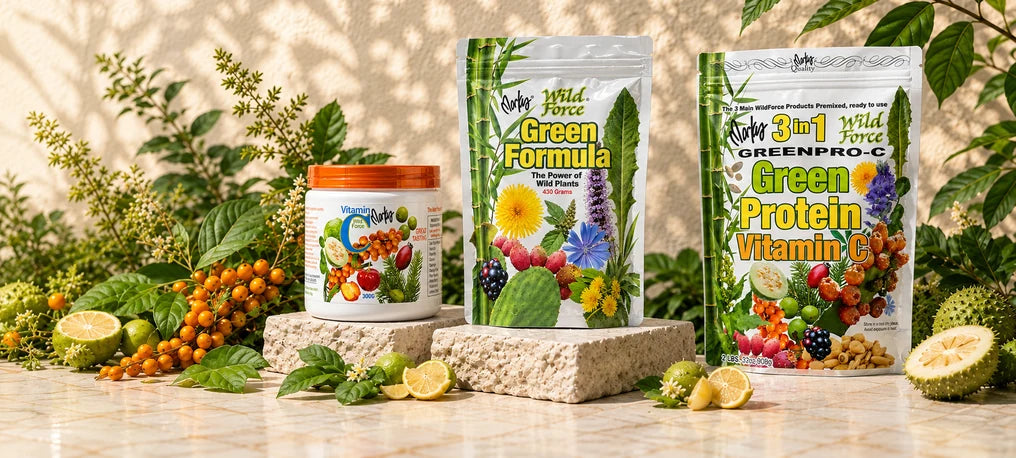 Markus Wild Force and Body Force formulas among fresh plants and fruit